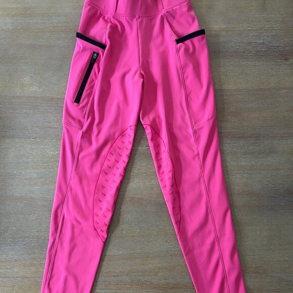Pre-owned Baleaf Girls Hot Pink Equestrian Breeches, Size Small - Picture 4 of 11